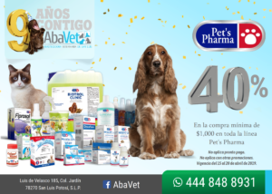 40% de descuento en toda la linea Pet's Pharma
