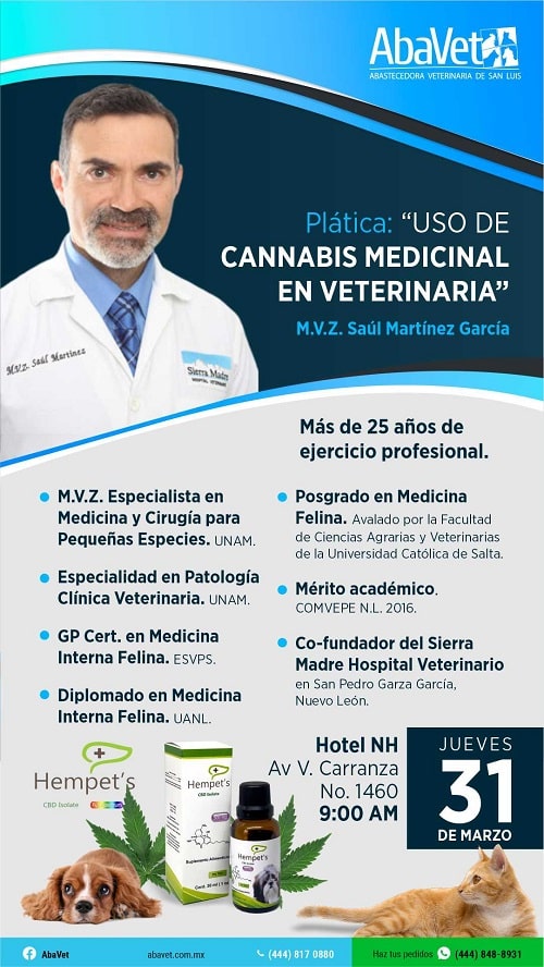Platica Cannabis medicinal en veterinaria abavet